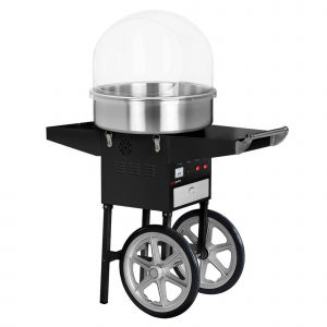 Zuckerwattemaschine - inkl. Hygieneschutz - schwarz